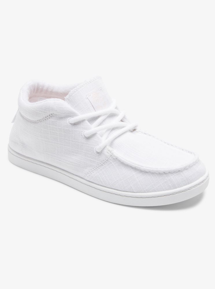 Basket Roxy Minnow Mid Mid-Top Blanche Femme | ZCU-67062455