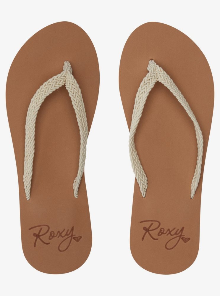 Tong Roxy Malia Beige Femme | GQV-57812544