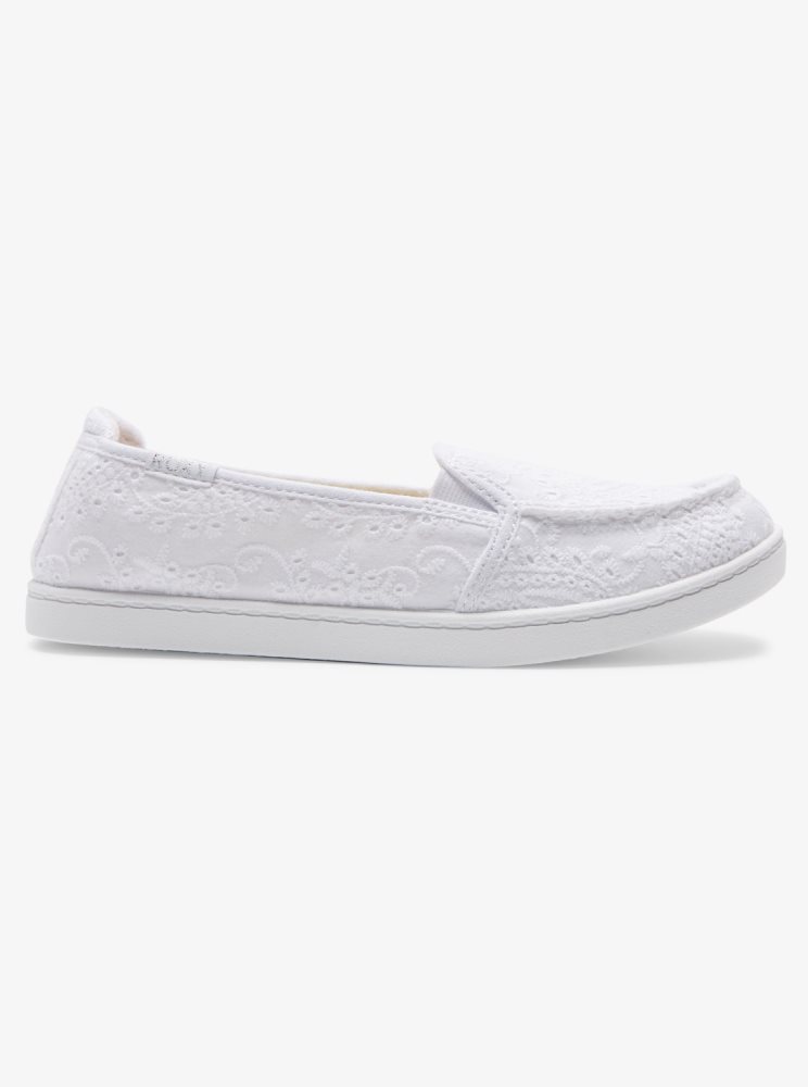 Slip On Roxy Minnow Blanche Blanche Femme | LBL-57418925