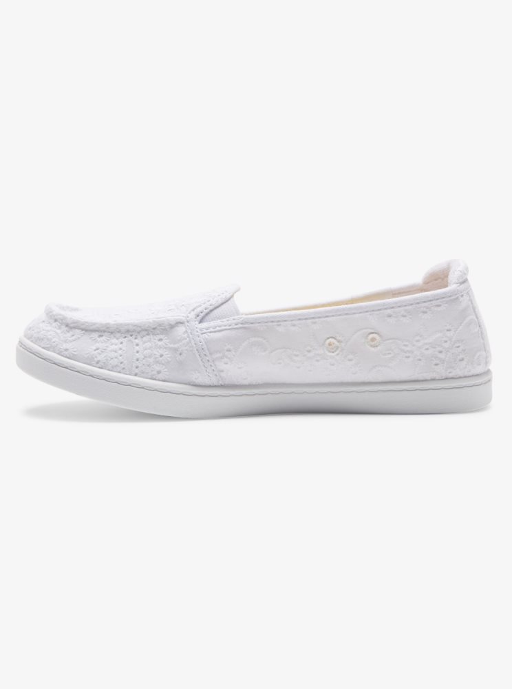 Slip On Roxy Minnow Blanche Blanche Femme | LBL-57418925