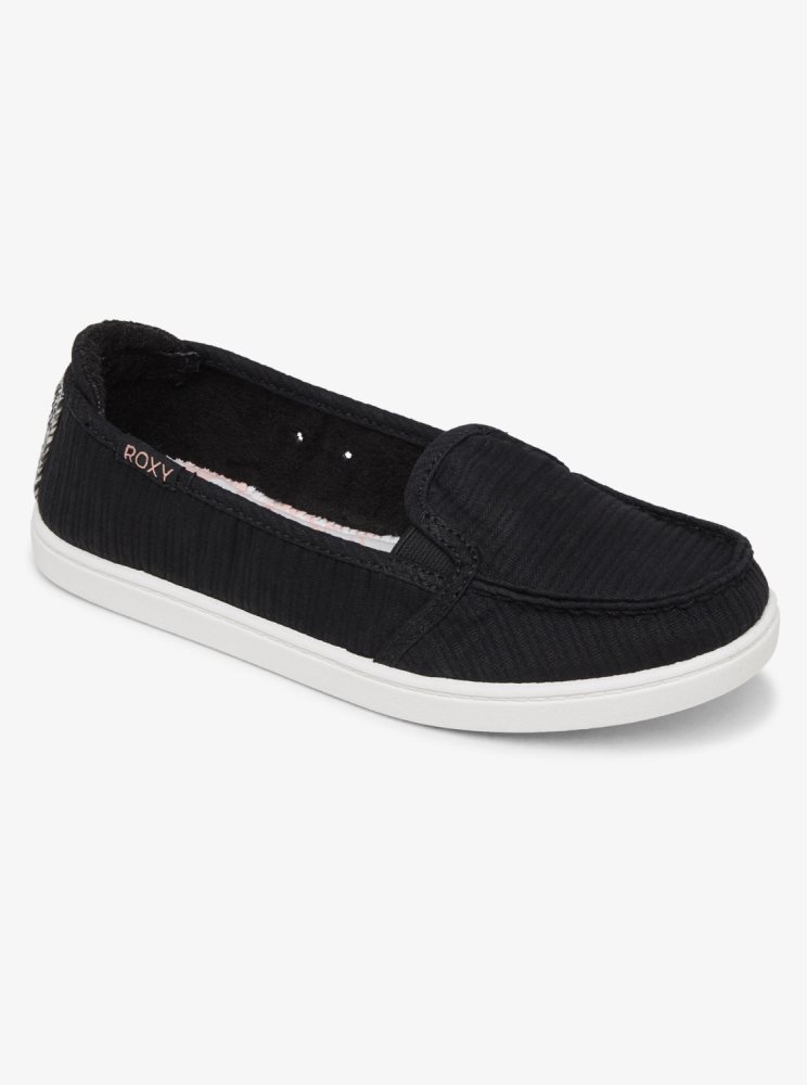 Slip On Roxy Minnow Noir Femme | WLA-70601825