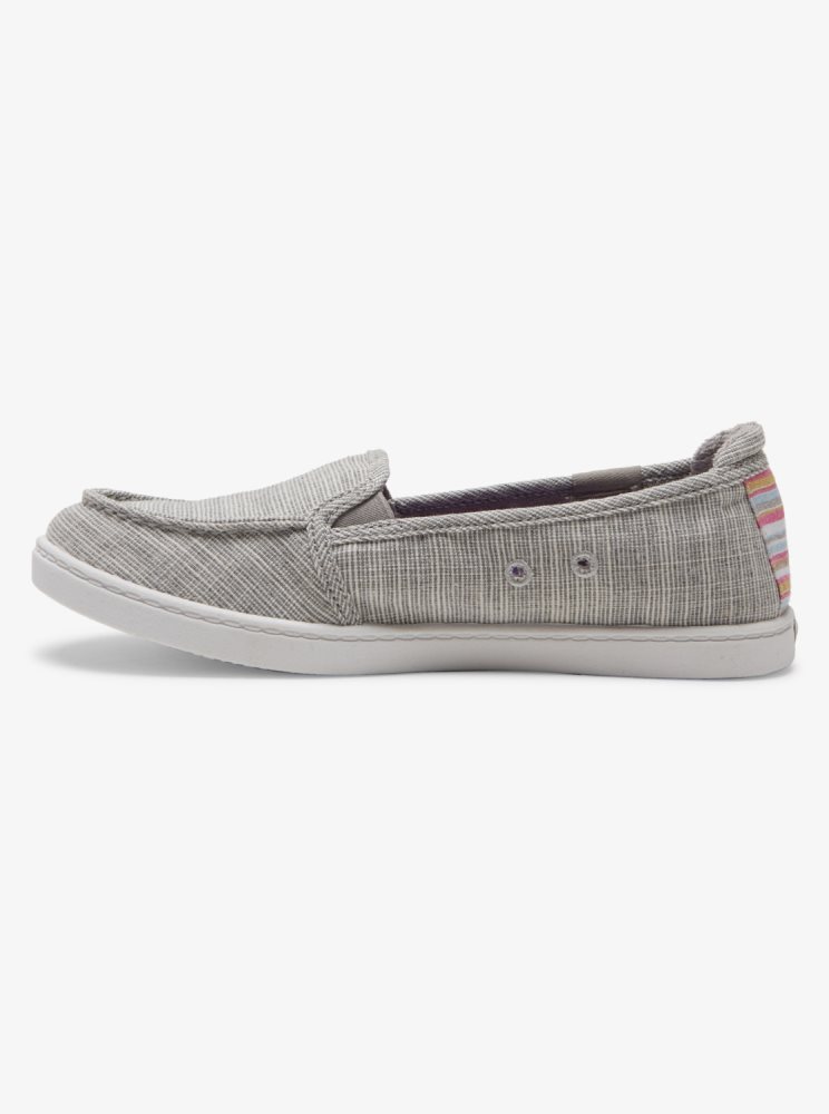 Slip On Roxy Minnow Grise Femme | GAR-75343035