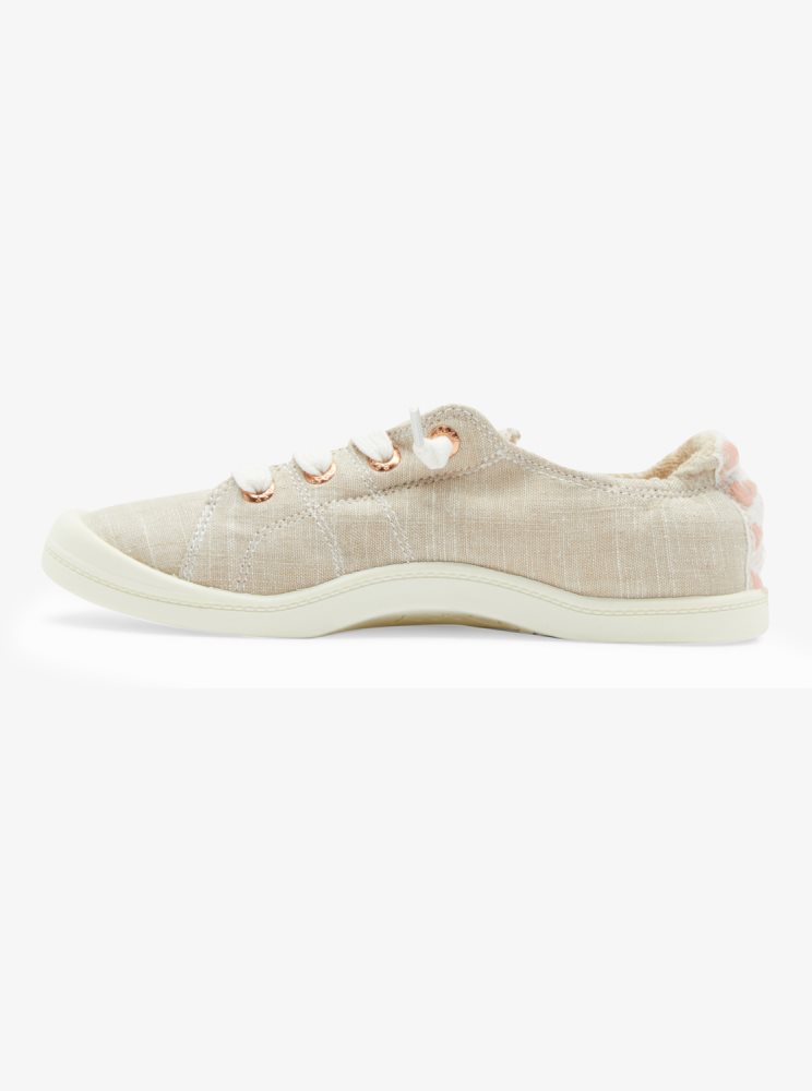 Basket Roxy Bayshore Marron Blanche Femme | QLB-64063790