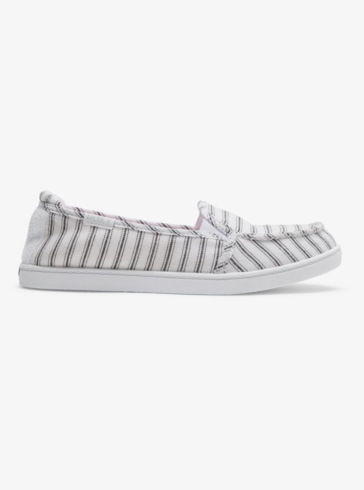 Slip On Roxy Minnow Blanche Noir Femme | LGQ-29753225