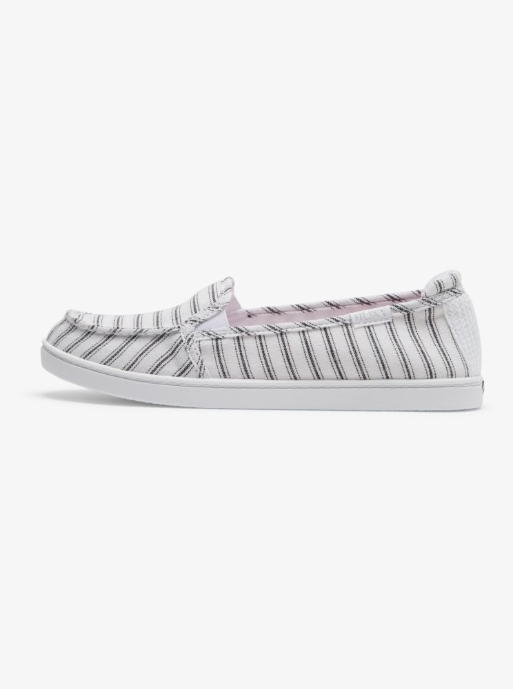 Slip On Roxy Minnow Blanche Noir Femme | LGQ-29753225