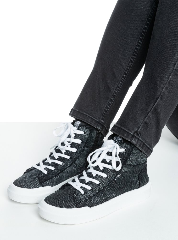 Basket Roxy Rae Mid-Top Noir Femme | KBZ-41725281