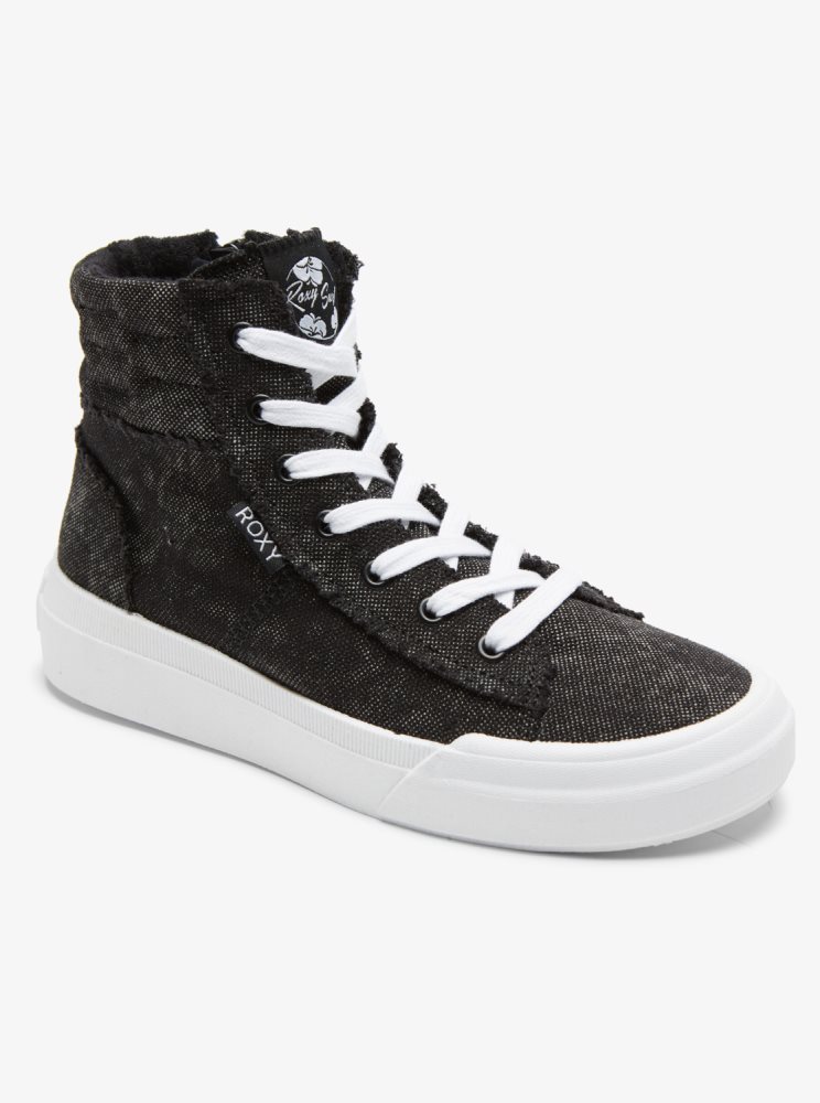 Basket Roxy Rae Mid-Top Noir Femme | KBZ-41725281