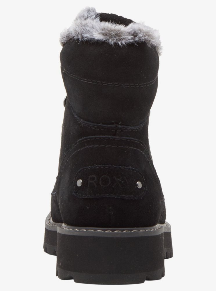 Bottes Roxy Sadie Dentelle-Up Grise Foncé Femme | LYU-03925033