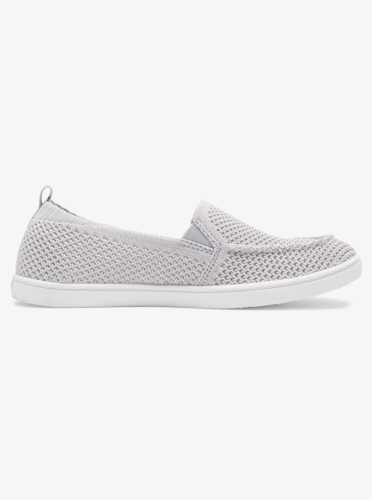 Slip On Roxy Minnow Knit Grise Femme | KHG-35042652