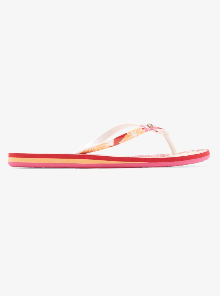 Tong Roxy Portofino Rouge Jaune Femme | WXN-53074266