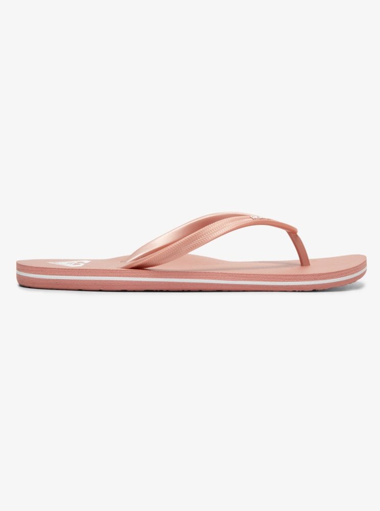 Tong Roxy Azul Basic Rose Doré Femme | UOY-12095565