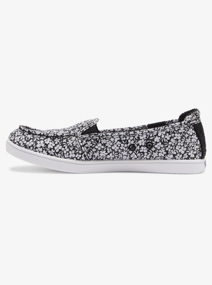 Slip On Roxy Minnow Noir Blanche Femme | RUE-75608824