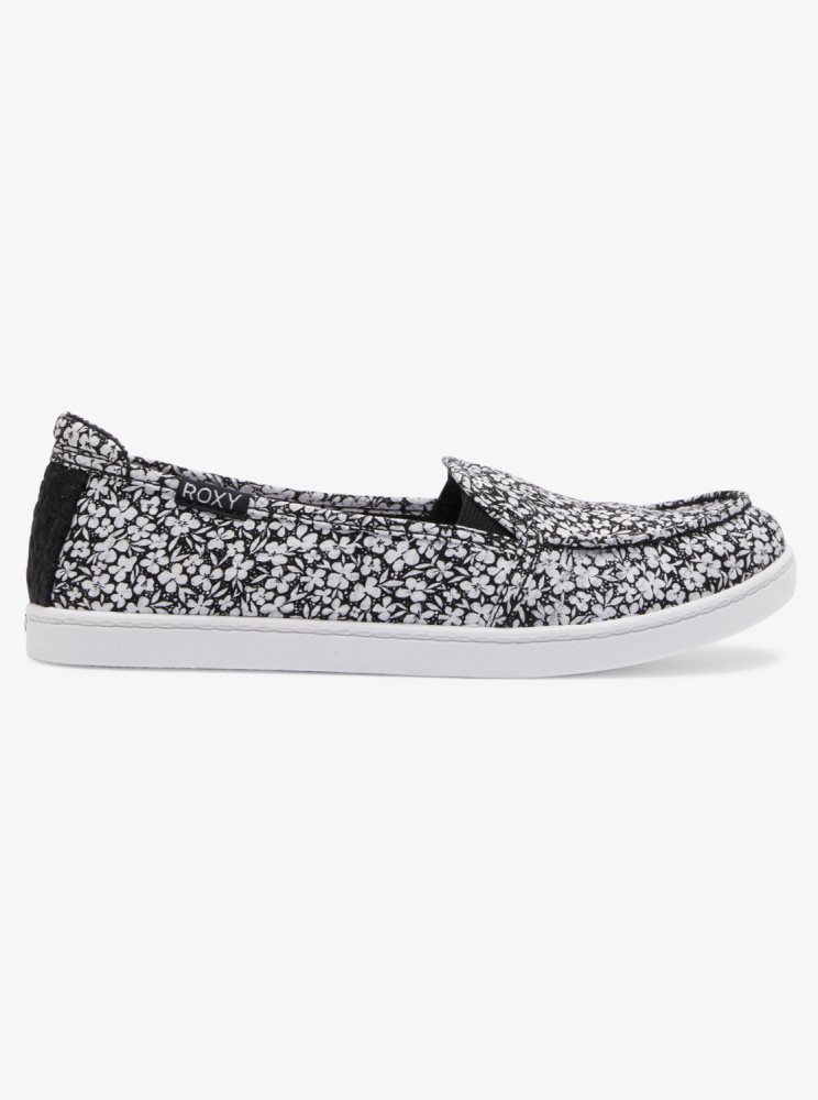 Slip On Roxy Minnow Noir Blanche Femme | RUE-75608824