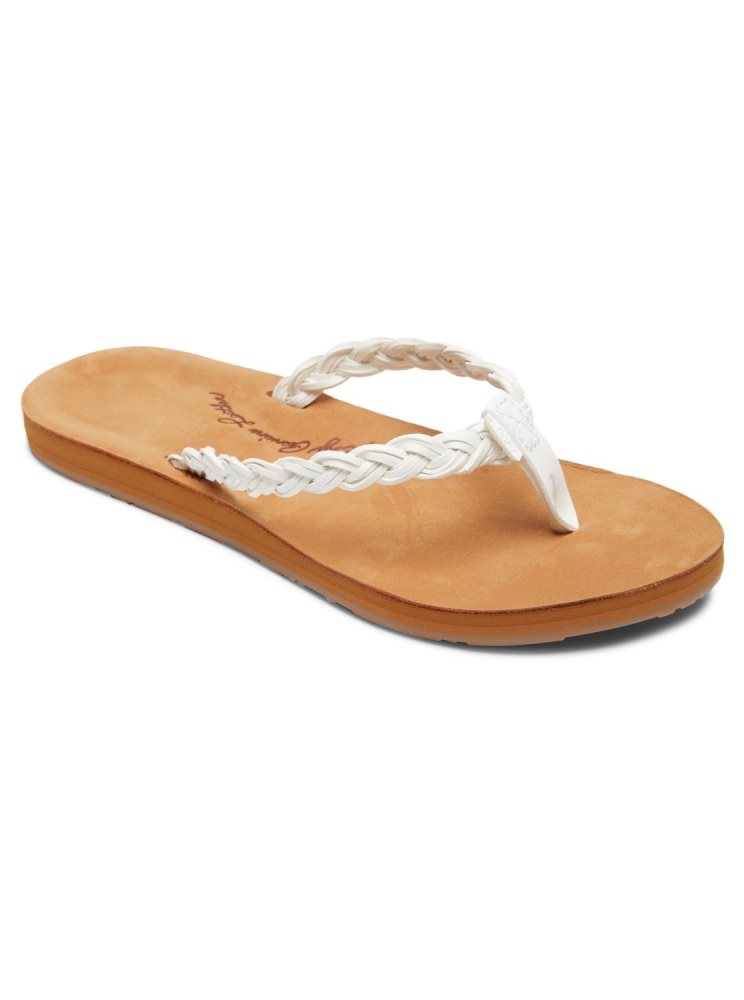 Sandales Roxy Lorraine Braid Blanche Femme | MIX-09555519