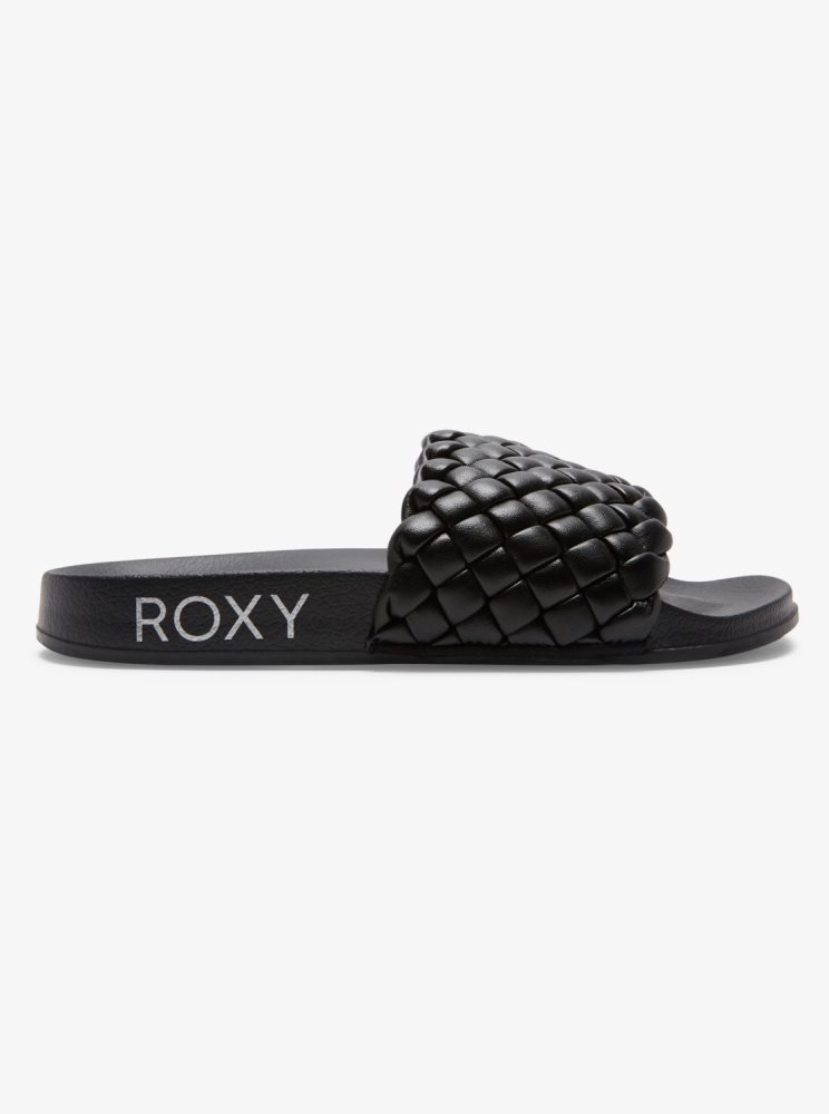 Sandales Roxy Slippy Puff Noir Femme | NAS-95913882