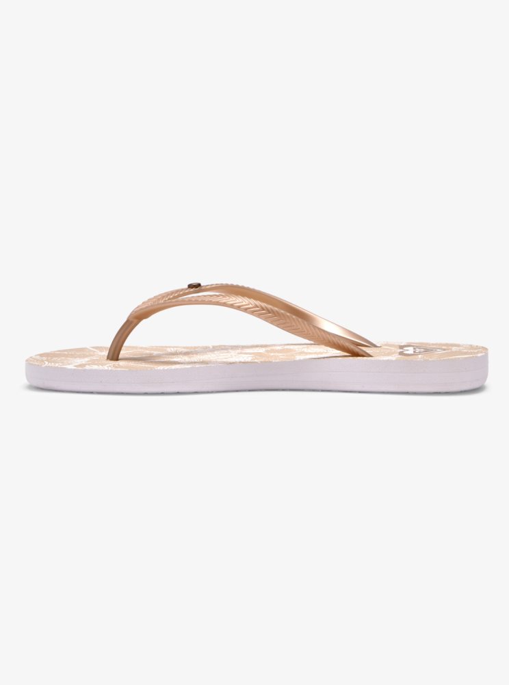 Sandales Roxy Bermuda Beige Blanche Femme | GUL-08551535