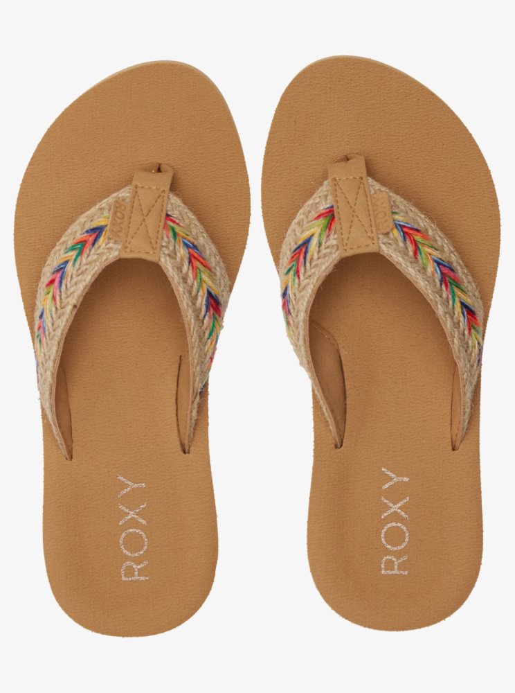 Tong Roxy Rosarito Marron Femme | BZZ-86421743