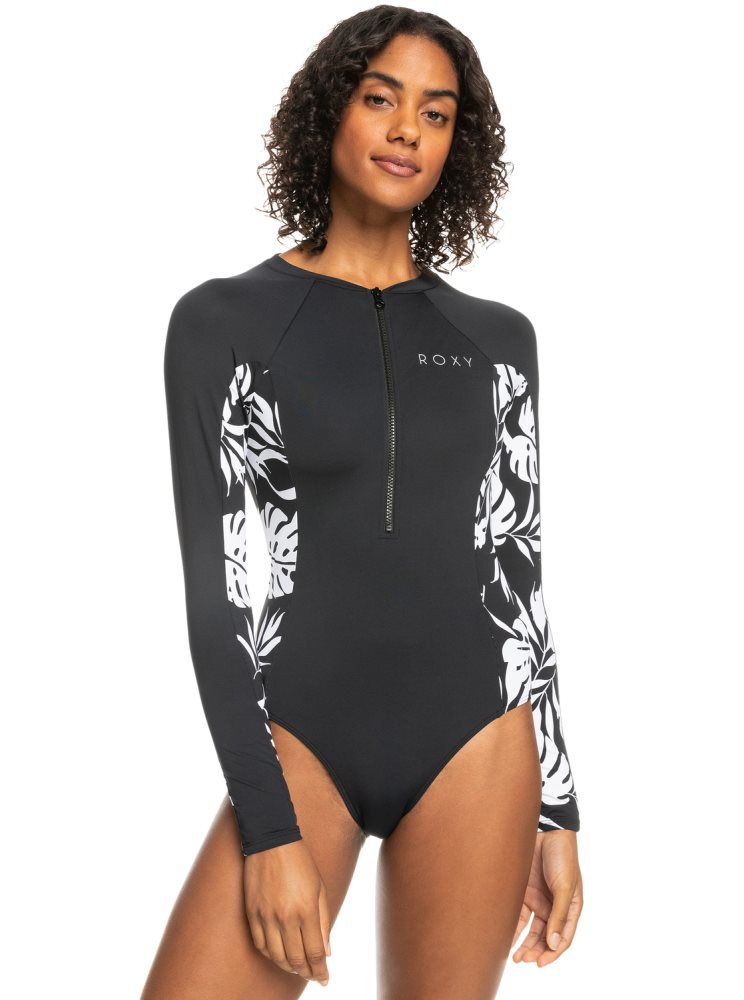 Maillots De Bain Roxy Onesie Long Sleeve Grise Foncé Femme | IRT-53858173