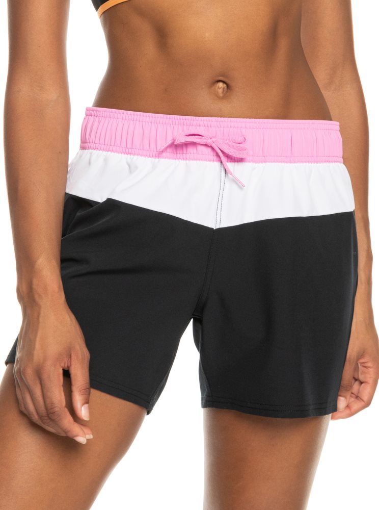 Shorts De Bain Roxy Sea Active Grise Foncé Femme | JCP-91825503