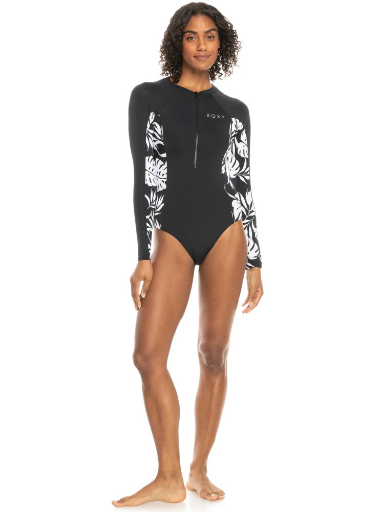 Maillots De Bain Roxy Onesie Long Sleeve Grise Foncé Femme | IRT-53858173