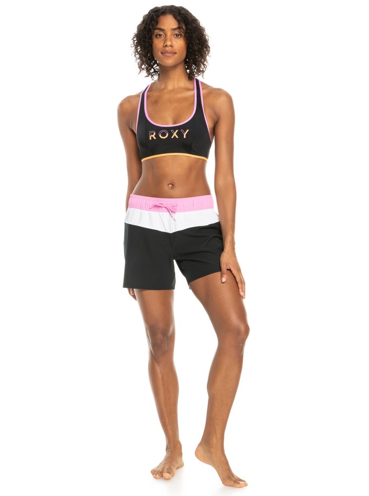 Shorts De Bain Roxy Sea Active Grise Foncé Femme | JCP-91825503