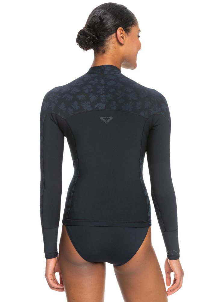 Combinaison En Néoprène Roxy 1mm Swell Series Long Sleeve Top Noir Femme | WQX-56988543