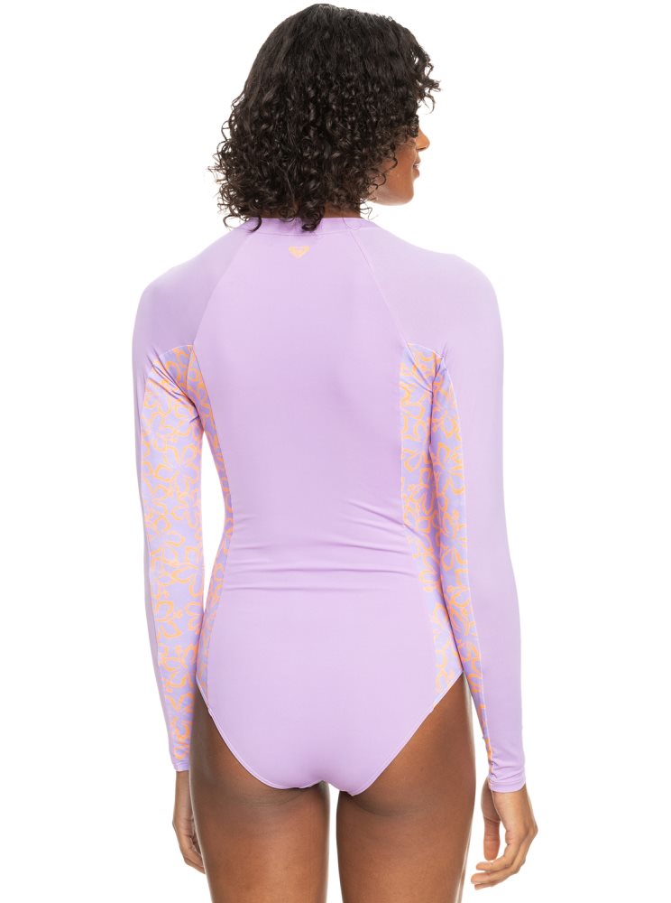 Maillots De Bain Roxy Onesie Long Sleeve Violette Rose Femme | JAZ-26118174