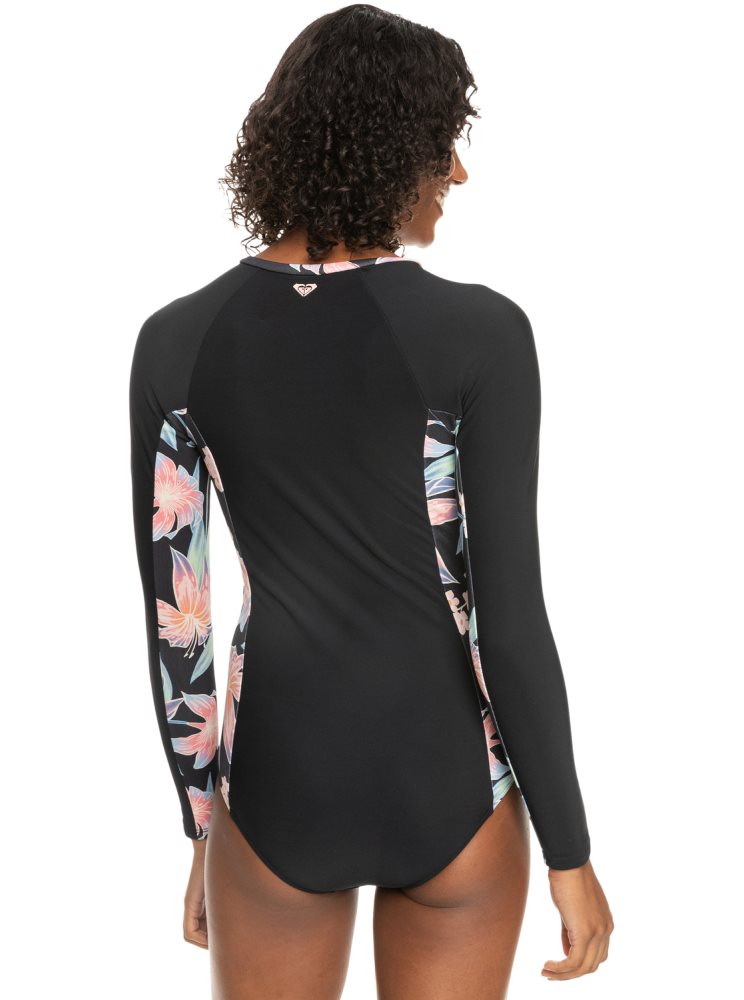 Maillots De Bain Roxy New 1mm UPF 50 Long Sleeve Grise Foncé Femme | IQB-45298792