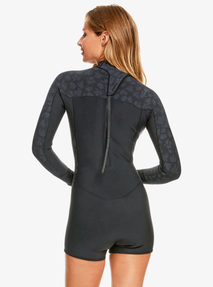 Combinaison En Néoprène Roxy 2mm Swell Series Long Sleeve Back Zip Noir Femme | BEU-22259902