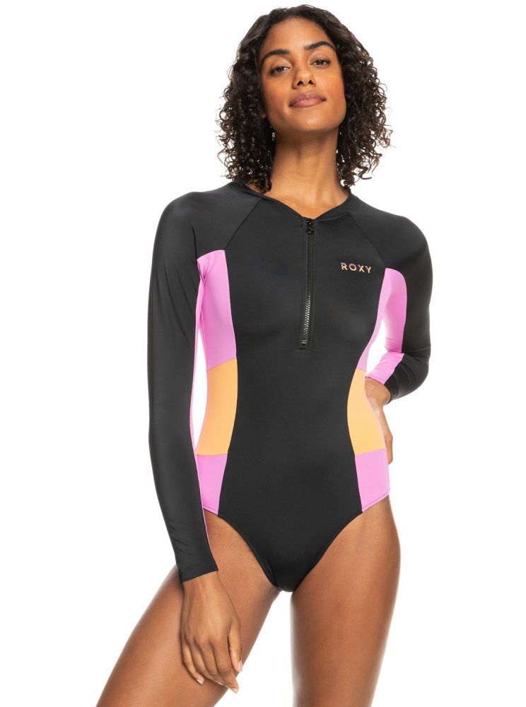 Maillots De Bain Roxy Fitness Long Sleeve Grise Foncé Femme | ISR-22496422