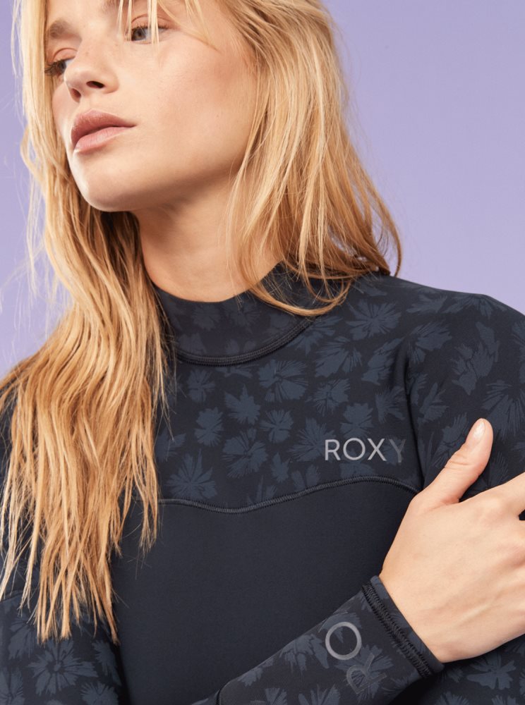 Combinaison En Néoprène Roxy 2mm Swell Series Long Sleeve Back Zip Noir Femme | BEU-22259902