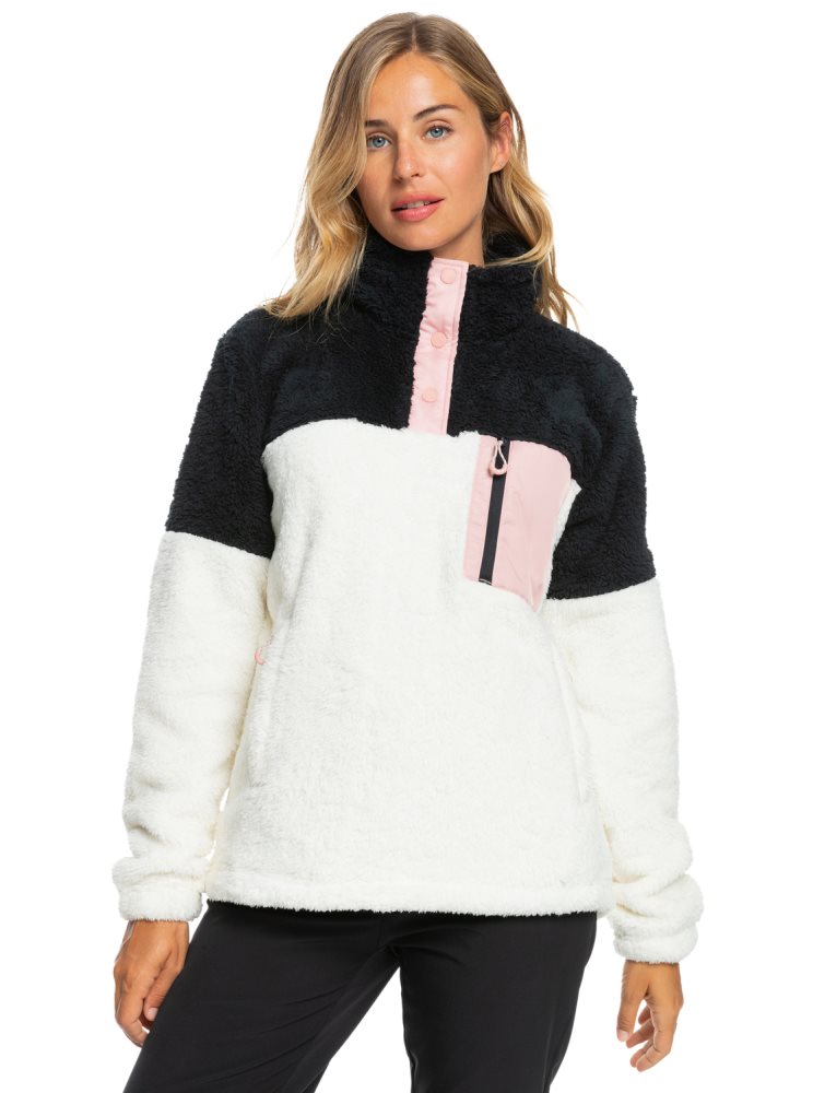 Vestes Roxy Alabama Sherpa Pullover Blanche Femme | EJY-59232206