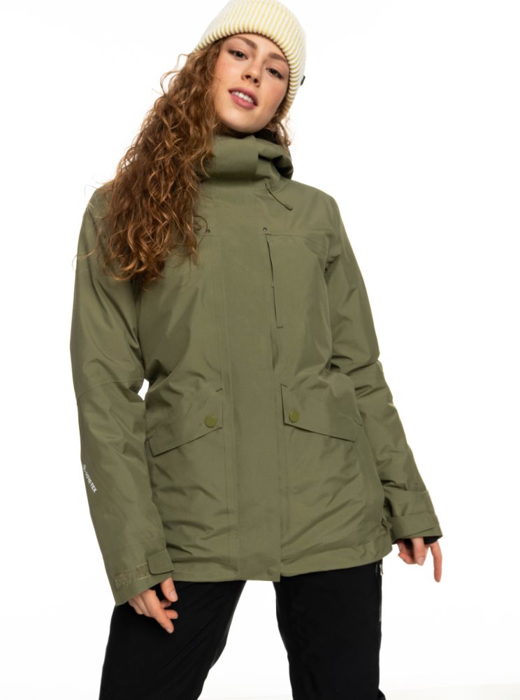 Veste De Ski Roxy GORE-TEX? Glade Insulated Vert Foncé Femme | WGO-62404035