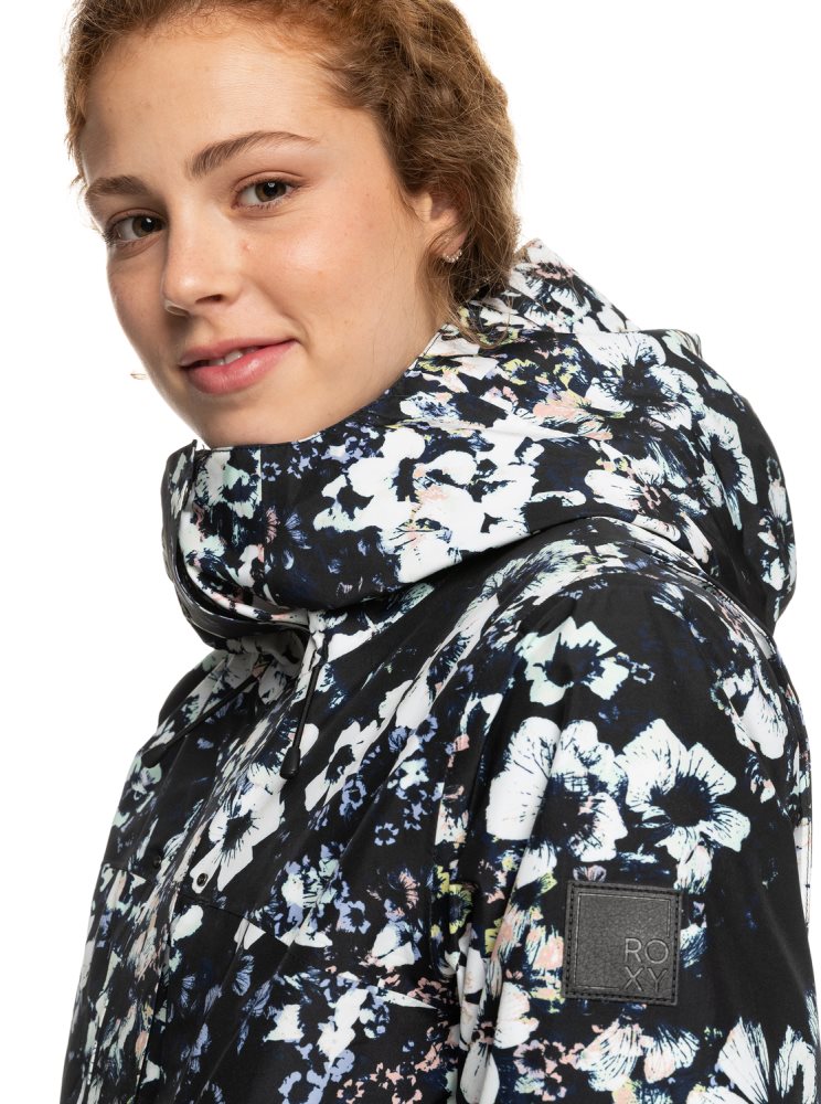 Veste De Ski Roxy GORE-TEX? Glade Printed Insulated Noir Femme | FES-78711603