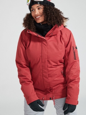 Veste De Ski Roxy Meade Insulated Rouge Foncé Femme | NTD-60069744