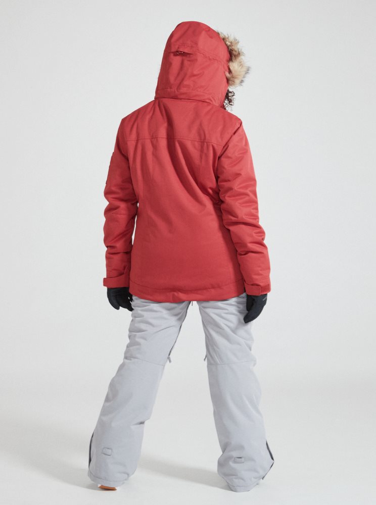 Veste De Ski Roxy Meade Insulated Rouge Foncé Femme | NTD-60069744