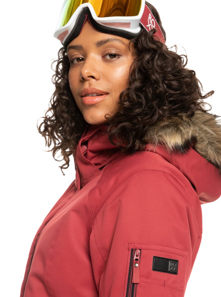 Veste De Ski Roxy Meade Insulated Rouge Foncé Femme | NTD-60069744