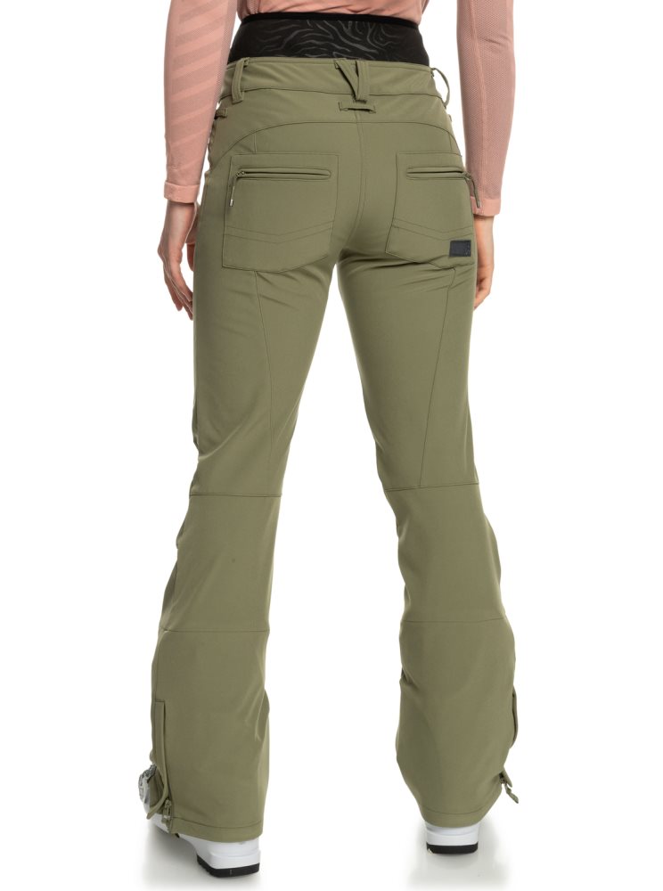 Pantalon Ski Roxy Rising High Shell Vert Foncé Femme | YGW-02399383