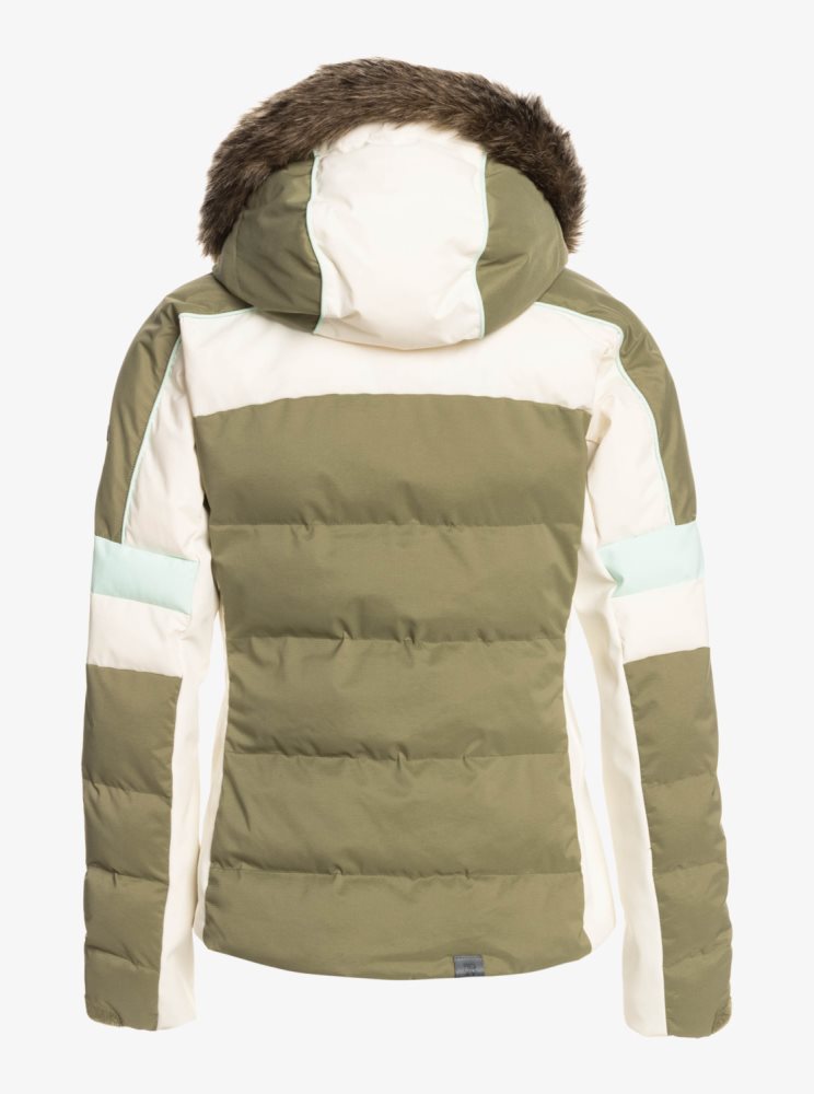 Veste De Ski Roxy Neige Blizzard Insulated Vert Foncé Femme | IYJ-61361997