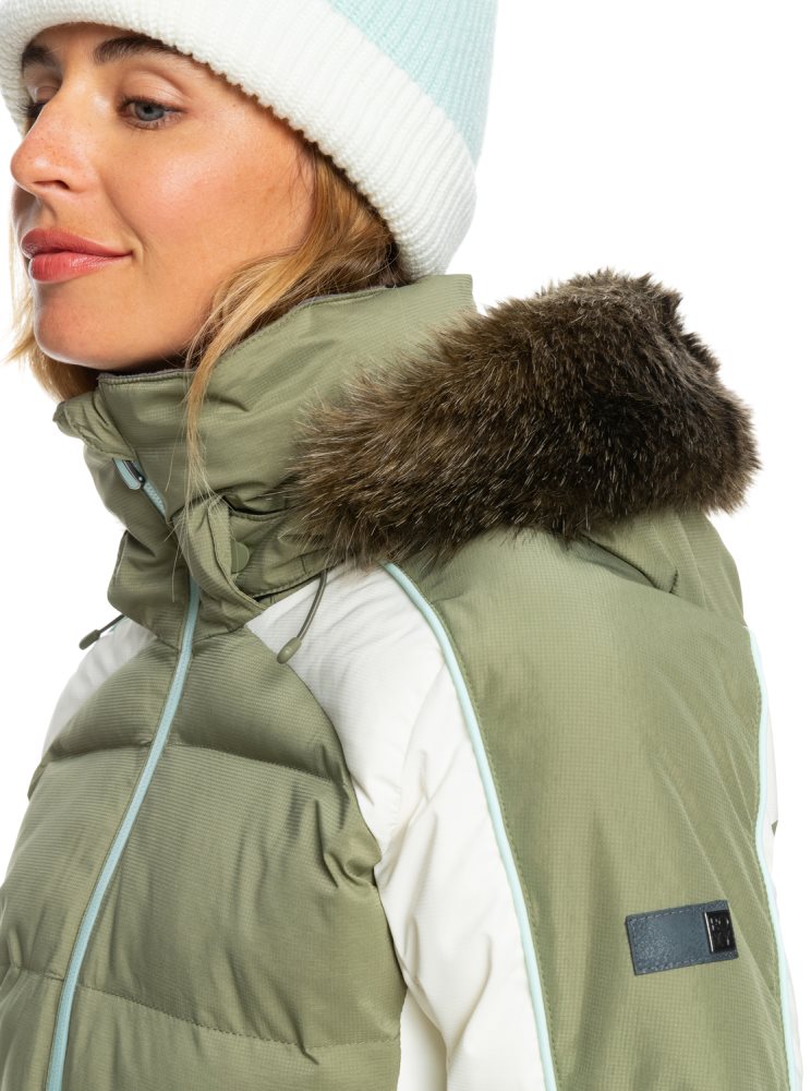 Veste De Ski Roxy Neige Blizzard Insulated Vert Foncé Femme | IYJ-61361997