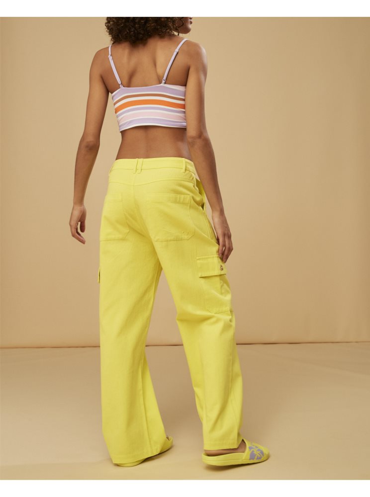 Pantalon Roxy Surf.Kind.Kate. Cargo Jaune Violette Femme | MPB-50371478