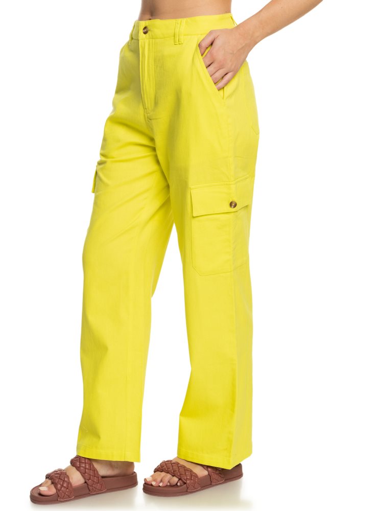 Pantalon Roxy Surf.Kind.Kate. Cargo Jaune Violette Femme | MPB-50371478