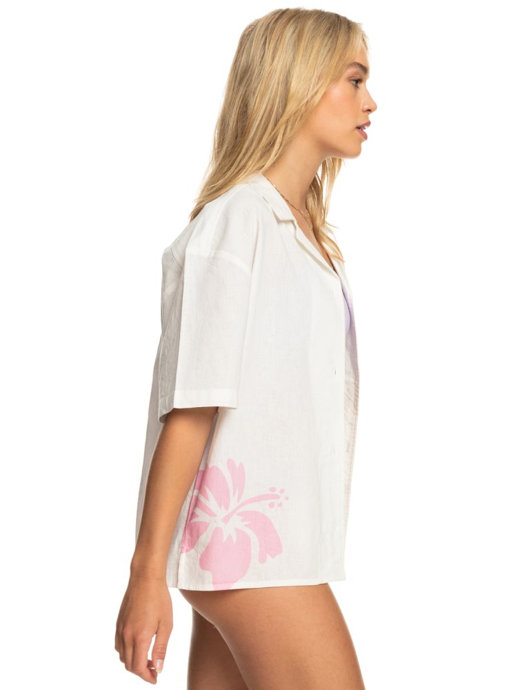 Chemises Roxy Surf.Kind.Kate. Corta Sleeve Blanche Femme | WOB-52120735