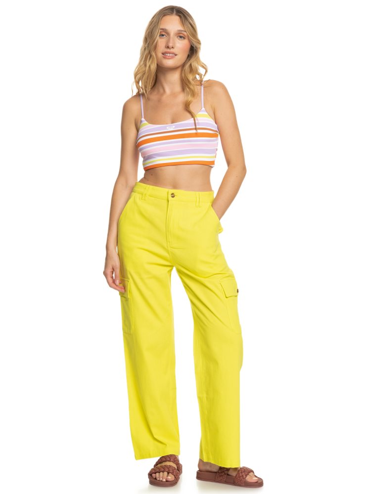 Pantalon Roxy Surf.Kind.Kate. Cargo Jaune Violette Femme | MPB-50371478