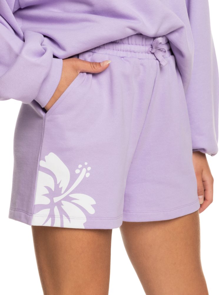 Shorts Roxy Surf.Kind.Kate. Sweat Violette Rose Femme | MVU-71685564