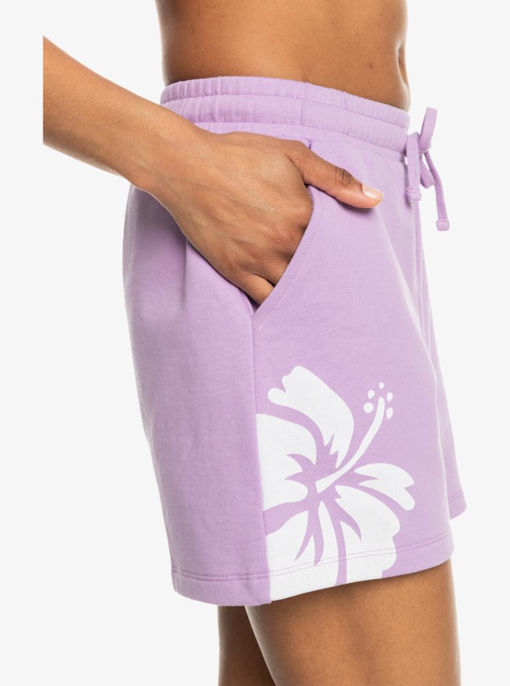 Shorts Roxy Surf.Kind.Kate. Sweat Violette Rose Femme | MVU-71685564