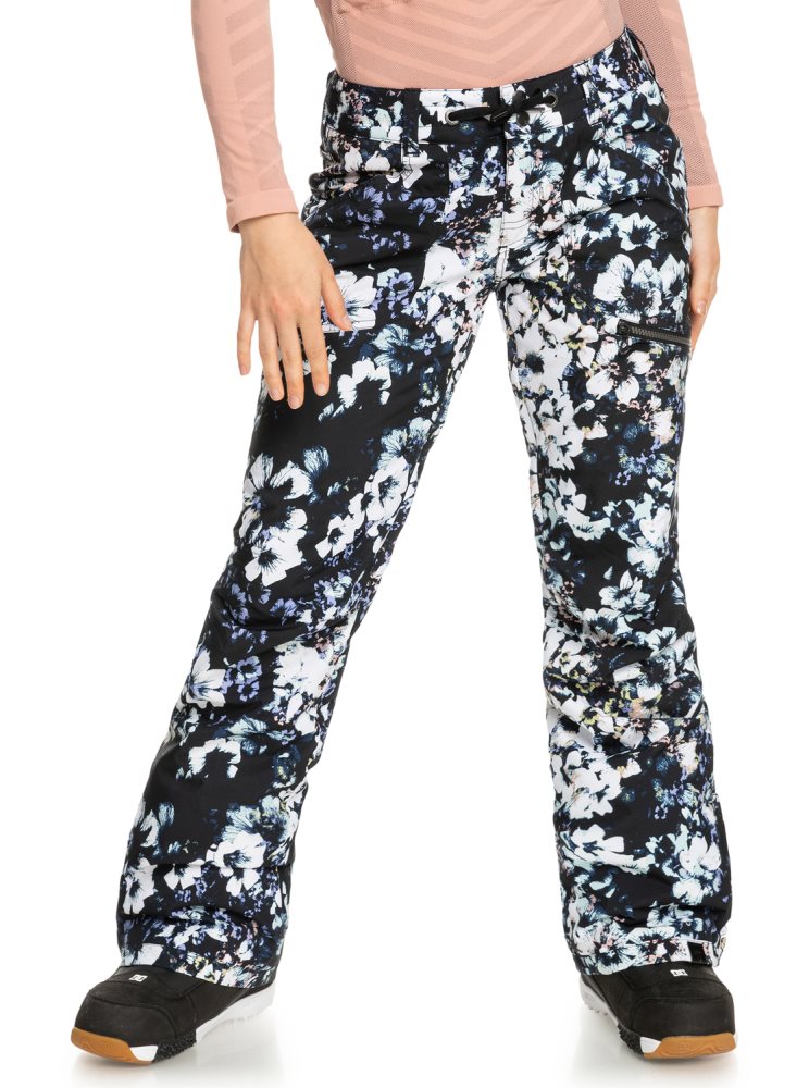 Pantalon Ski Roxy Nadia Printed Insulated Noir Femme | IJS-87325397