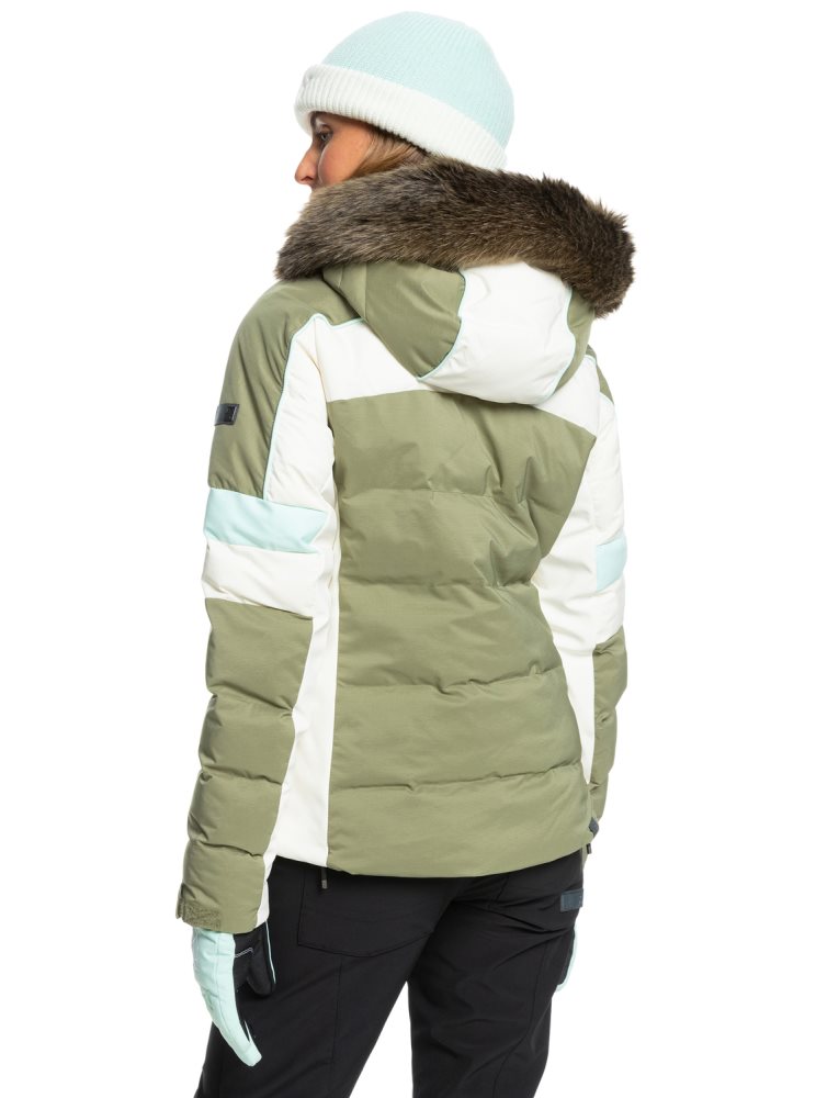 Veste De Ski Roxy Neige Blizzard Insulated Vert Foncé Femme | IYJ-61361997