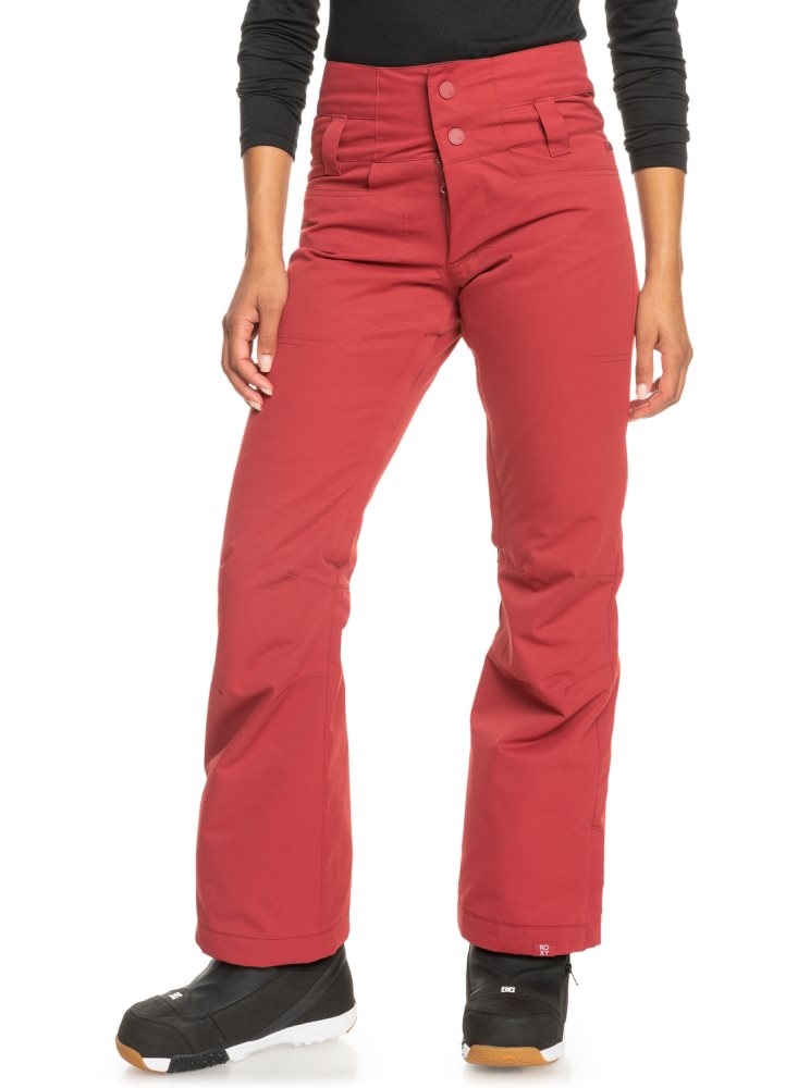 Pantalon Ski Roxy Diversion Insulated Rouge Foncé Femme | BKM-61463545