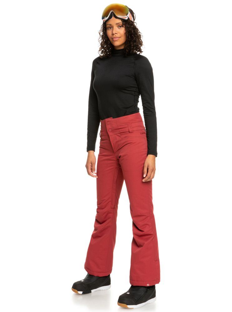 Pantalon Ski Roxy Diversion Insulated Rouge Foncé Femme | BKM-61463545